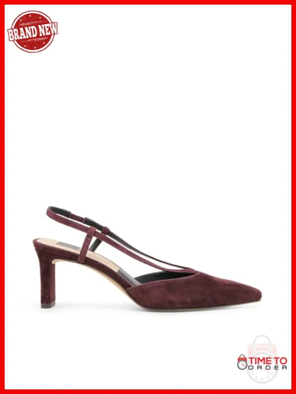 Pointed Toe Stiletto Heel Slingback Pump with Architectural Heel